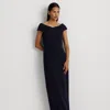Laurèn Crepe Off-the-shoulder Gown In Multi