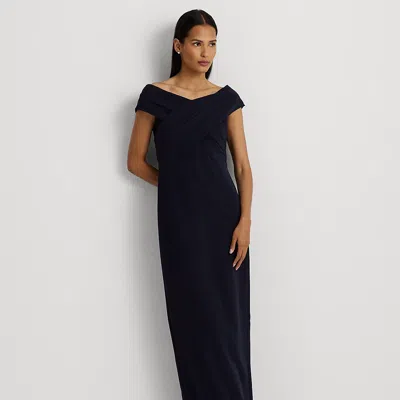 Laurèn Crepe Off-the-shoulder Gown In Multi