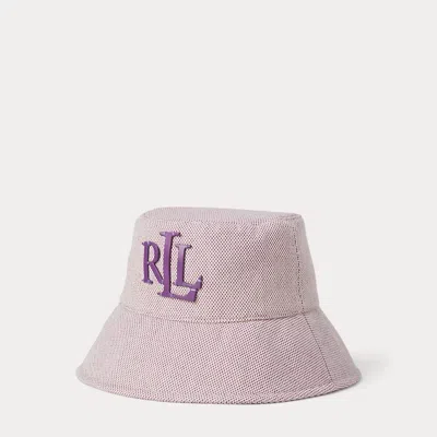 Laurèn Cross-dyed Canvas Bucket Hat In Purple