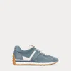Laurèn Dani Suede & Leather Trainer In Blue