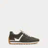 Laurèn Dani Suede & Leather Trainer In Green