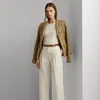 Laurèn Double-faced Cotton Ankle Trouser In White