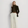 Laurèn Double-faced Georgette Wide-leg Trouser In Neutral