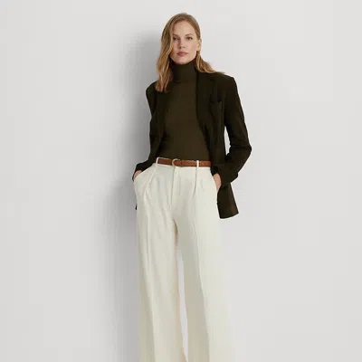 Laurèn Double-faced Georgette Wide-leg Trouser In Neutral