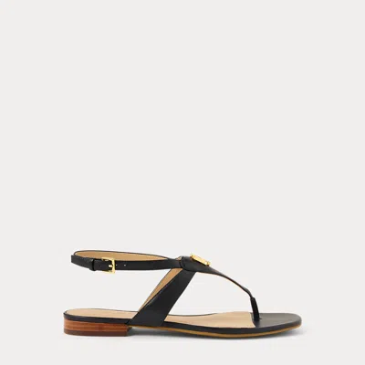 Laurèn Everley Calfskin Sandal In Black