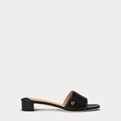 Laurèn Fay Tumbled Leather Sandal In Black
