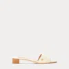 Laurèn Fay Tumbled Leather Sandal In Neutral