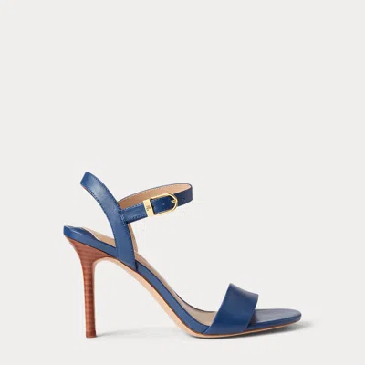 Laurèn Gwen Nappa Leather Sandal In Blue