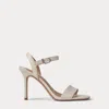 Laurèn Gwen Nappa Leather Sandal In Gray