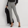 Laurèn Houndstooth Twill Cropped Trouser In Gray