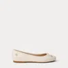 Laurèn Jayna Nappa Leather Flat In White