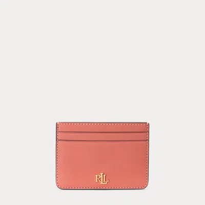Laurèn Leather Card Case In Pink