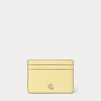 Laurèn Leather Card Case In Yellow