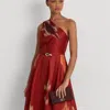 Laurèn Leather Medium Adair Crossbody In Red