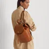 Laurèn Leather Medium Winny Backpack In Brown