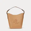 Laurèn Leather Medium Witley Bucket Bag In Tan