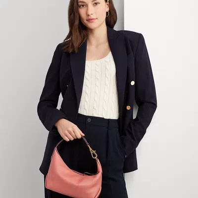 Laurèn Leather Small Kassie Convertible Bag In Pink