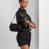 Laurèn Leather Small Maddy Shoulder Bag In Black