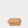 Laurèn Leather Small Marcy Convertible Pouch In Neutral