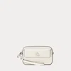 Laurèn Leather Small Marcy Convertible Pouch In White