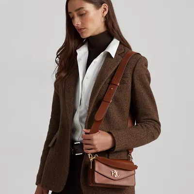 Laurèn Leather Small Tayler Crossbody Bag In Brown