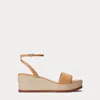 Laurèn Leona Nappa Leather Espadrille In Brown