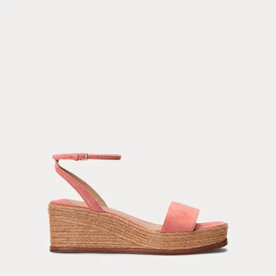 Laurèn Leona Suede Espadrille In Pink