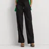 Laurèn Linen Wide-leg Trouser In Black