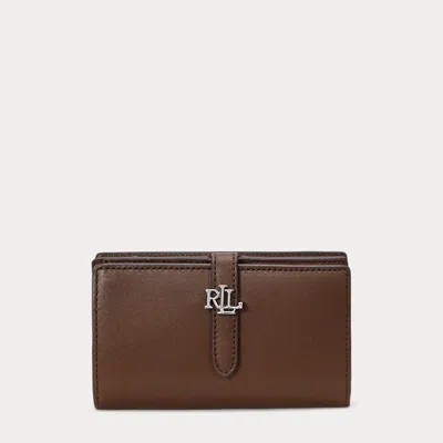 Laurèn Logo Leather Wallet In Brown