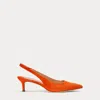 Laurèn Lolah Ii Suede Slingback Pump In Orange