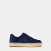 Laurèn Luize Canvas & Suede Espadrille Trainer In Blue