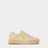 Laurèn Luize Canvas & Suede Espadrille Trainer In Yellow