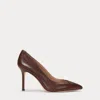 Laurèn Lynden Burnished Leather Pump In Brown