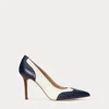 Laurèn Lynden Nappa & Burnished Leather Pump In Neutral
