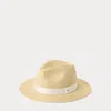 Laurèn Packable Straw Fedora In Neutral