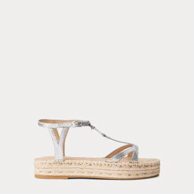 Laurèn Payton Lizard-embossed Espadrille In Metallic