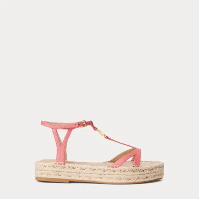 Laurèn Payton Nappa Leather Espadrille In Pink