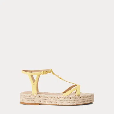 Laurèn Payton Nappa Leather Espadrille In Yellow