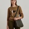 Laurèn Pebbled Leather Large Cameryn Crossbody In Brown
