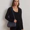 Laurèn Pinstripe Leather Medium Danni Bag In Multi