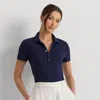 Laurèn Pique Polo Shirt In Blue