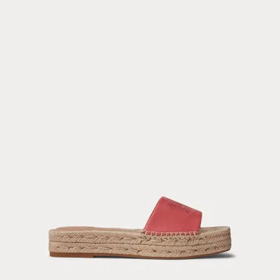 Laurèn Polly Nappa Leather Espadrille In Pink