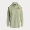Laurèn Relaxed Fit Striped Broadcloth Shirt In Green