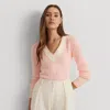 Laurèn Rib-knit Cotton Cricket Jumper In Pink