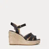 Laurèn Soffia Calfskin Espadrille In Black