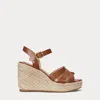 Laurèn Soffia Calfskin Espadrille In Brown