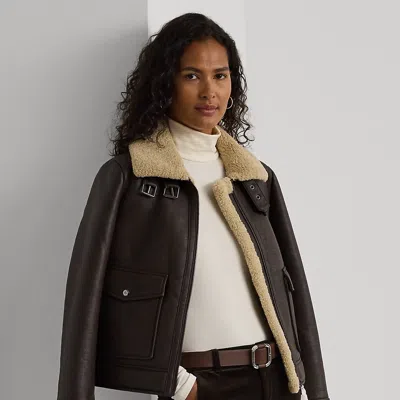 Laurèn Stretch Jersey Roll Neck In Brown