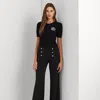 Laurèn Stretch Jersey Wide-leg Trouser In Black