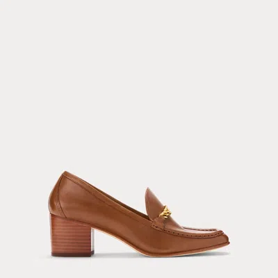 Laurèn Winslet Burnished Leather Pump In Brown