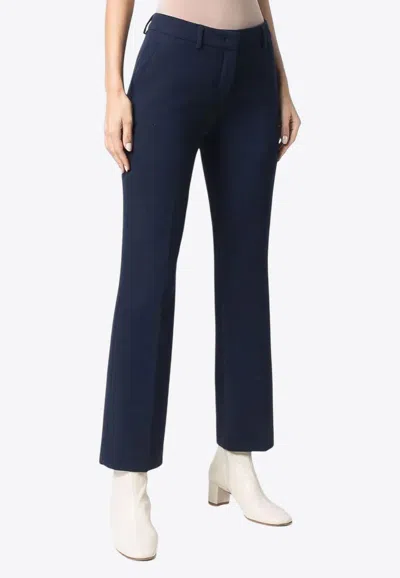 L'autre Chose Cropped Tailored Pants In Blue